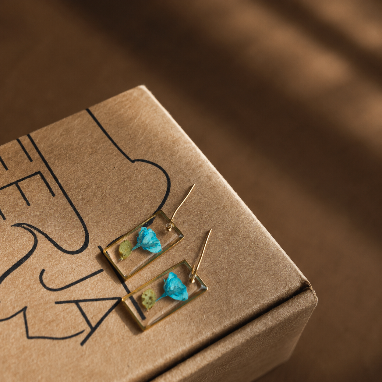 Sapphire Rose Earrings