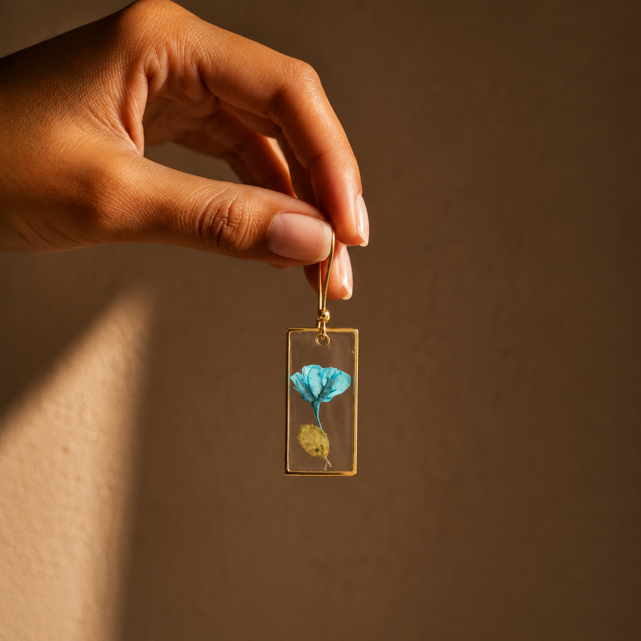 Sapphire Rose Earrings